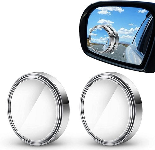 Carvito Blind Spot Mirrors, 2 Inch Round Hd Glass Convex 360Β° Wide Angle Side Rear View Mirror for Cars