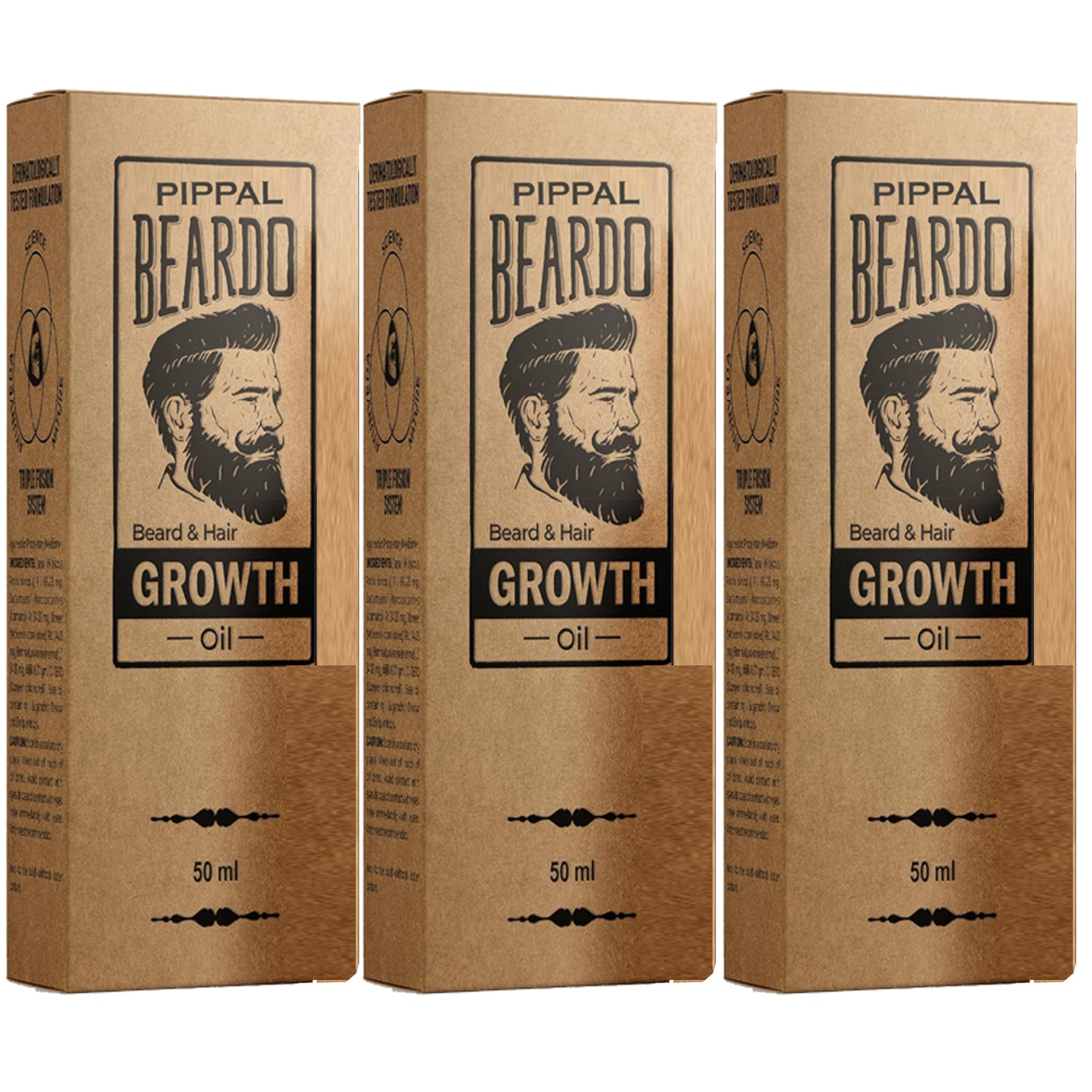 Beardo Beard And Hair Growth Oil 3X50ml Faster Beard Growth